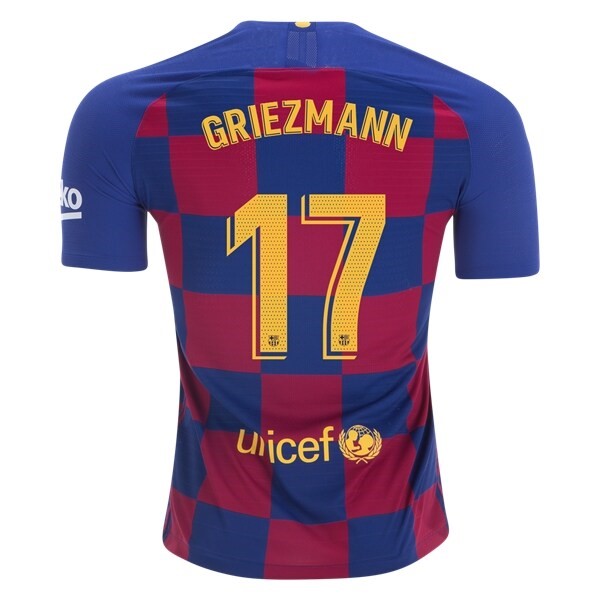 Camiseta Barcelona NO.17 Griezmann 1ª 2019 2020 Azul Rojo